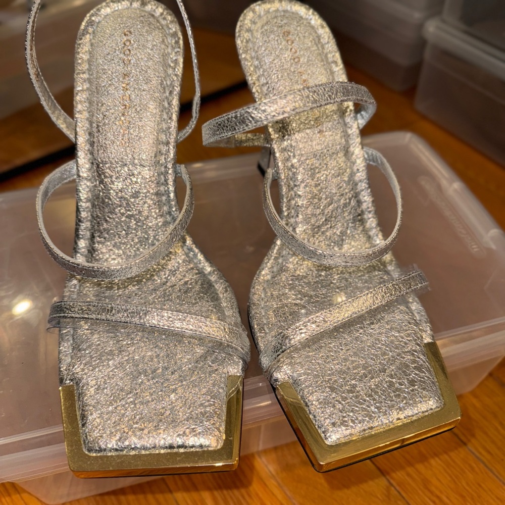Elegant Silver Women's Heels